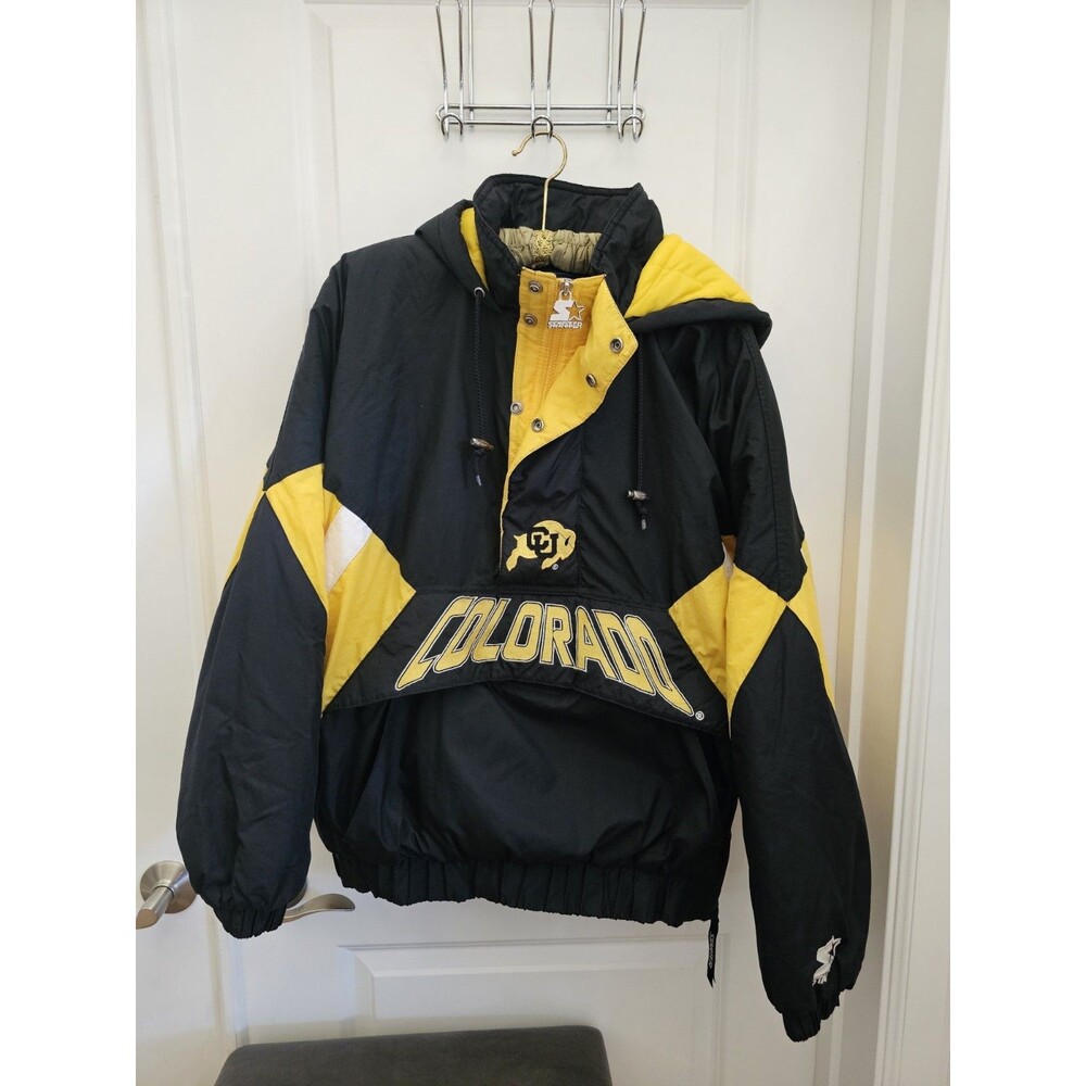 Vintage 90s Starter Colorado Buffaloes Half-Zip Pullover Windbreaker Jacket Size
